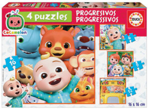 Прогресивен пъзел, Educa, Cocomelon, 4 в 1, 6-9-12-16 части