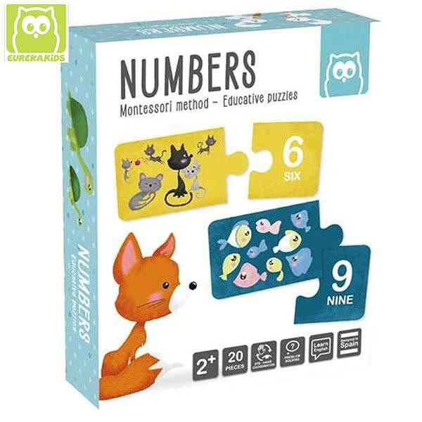Eurekakids Детски пъзел Числа 20 части Montessori EU483024 Eurekakids Детски пъзел Числа 20 части Montessori EU483024