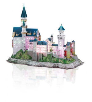 Пъзел, Revell, Замъкът Нойшванщайн с LED осветление 3D, 128 части