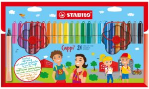 Комплект флумастери, Stabilo, Cappi, 24 цвята