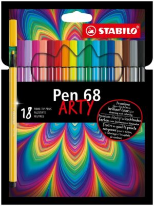 Комплект флумастери, Stabilo, Pen 68 Arty, 18 цвята