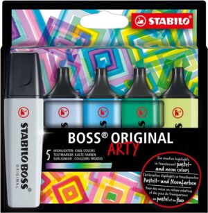 Комплект текст маркери, Stabilo, Boss Original, Arty Cool Colors, 5 цвята