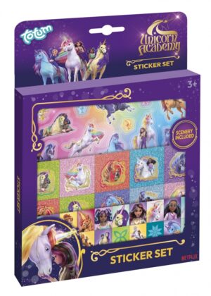 Комплект стикери, Totum, Unicorn academy, 4 части