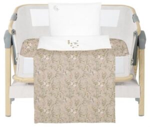 Бебешки спален комплект за мини-кошара 3ч Secret Garden Beige