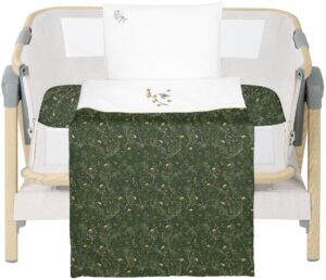Бебешки спален комплект за мини-кошара 3ч Secret Garden Green