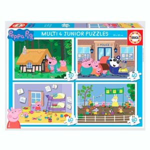 Пъзел, Educa, Peppa Pig, 4 в 1, 20-40-60-80 части