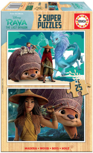 Дървен пъзел, Educa, Disney Pixar, Рая и последният Дракон, 2 х 25 части