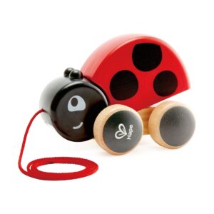 Дървена играчка за дърпане, Hape, Калинка, 13.2 х 8.6 х 8.9 см