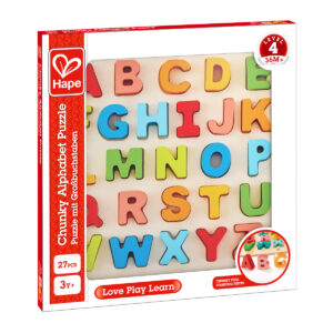 Дървен пъзел, Hape, Азбука главни букви, 27 части