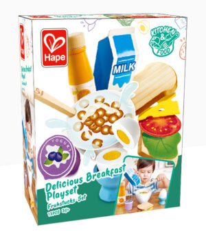 Дървен комплект, Hape, Закуска, 13 части