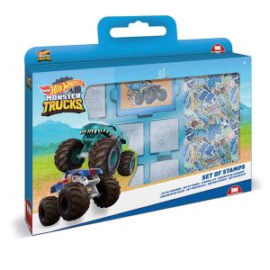Комплект за творчество Hot Wheels със 7 печата, 3 флумастера и бележник за рисунки