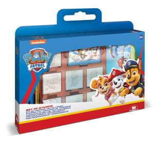 Комплект за творчество Paw Patrol със 7 печата, 3 флумастера и бележник за рисунки