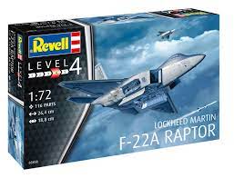 Сглобяем модел, Revell, Изтребител Lockheed Martin F-22A Raptor, 116 части
