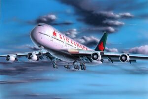Сглобяем модел, Revell, Самолет Boeing 747-200 Air Canada, 60 части