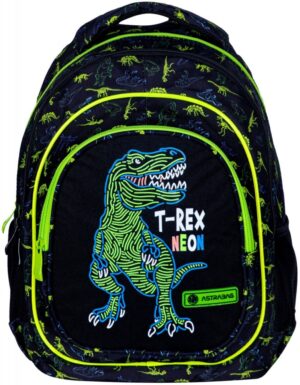 Ученическа раница, Astra, T-Rex Neon, 39 x 28 x 15 cm