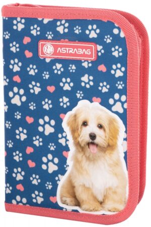 Ученически несесер, Astra, AC1, Cute Puppy, Без аксесоари, 20 x 14 x 3,5 см