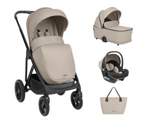 Комбинирана количка 3в1 с кош за новородено Chiara Beige 2027