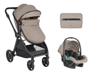 Комбинирана количка 3в1 трансф. седалка Eloe Dark Beige