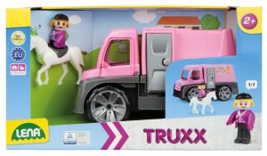 Количка за игра, Lena, Камион за превоз на коне с аксесоари, Truxx 29 см