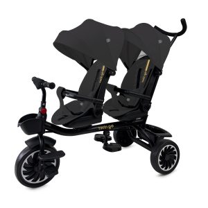 Триколка за близнаци "TWIN GO" черна
