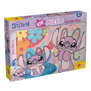Пъзел, Lisciani, Stitch, Двулицев пъзел, 108 части