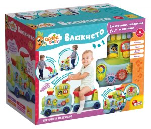 Интерактивна играчка, Lisciani, Carotina, Влакчето 4 в 1 на български език