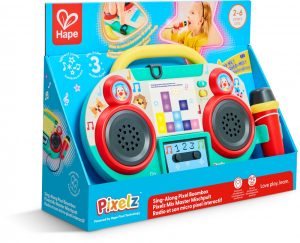 Интерактивна играчка, Hape, Pixelz, Радиокасетофон с микрофон
