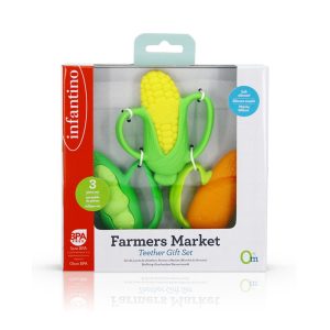 Комплект силиконови бебешки гризалки, Infantino, Зеленчуци