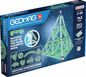Магнитен конструктор, Geomag, Светещ, 142 части