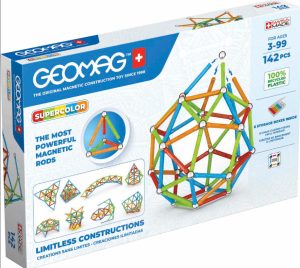 Магнитен конструктор, Geomag, Supercolor, 142 части