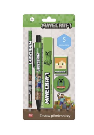 Комплект канцеларски материали, Astra, MINECRAFT, 5 броя, Блистерна опаковка