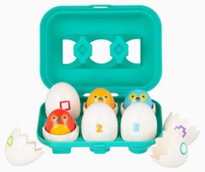 Активна образователна играчка Playgro - Hatch and Match Eggs, Яйца за сортиране