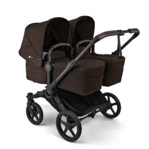 Количка за близнаци Bugaboo Donkey6 Twin Complete Cacao Brown