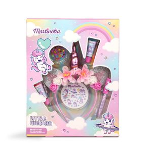 Комплект гланц за устни, диадема и стикери, Martinelia, Еднорог, 6 части