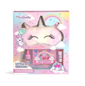 Козметичен комплект с маска за спане, Martinelia, Еднорог, 4 части