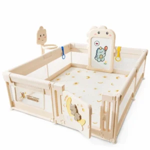 Детска ограда Sonne Forest Animals – Cream магнитна дъска и кош