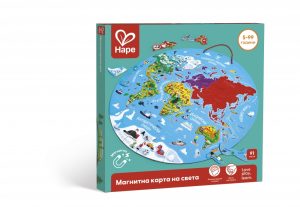 Магнитна карта на света на български език, Hape, Пъзел, 94 части