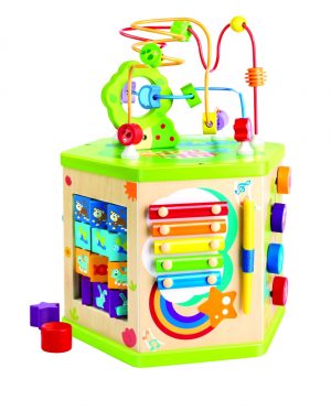 Шестоъгълен куб с активности, Hape, 34 x 29.5 x 44.5 см