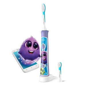 Детска четка за зъби Philips Sonicare ForKids с Bluetooth с 2 глави лилаво