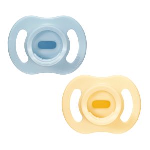 Ортодонтични залъгалки Tommee Tippee Ultra Light Stay Put, 0-6м, жълта/синя