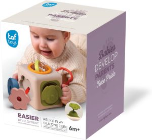 Бебешка играчка, Taf Toys, Силиконов куб с активности
