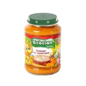 Бебешко ястие Bebelan Puree - Телешко със зеленчуци, 190 g