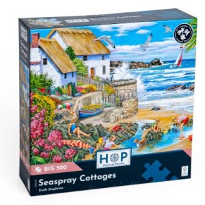 Пъзел с едри части 500- Крайморски къщички - The House of Puzzles