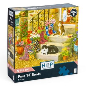 Пъзел с едри части 500 - Чизми и котки - The House of Puzzles